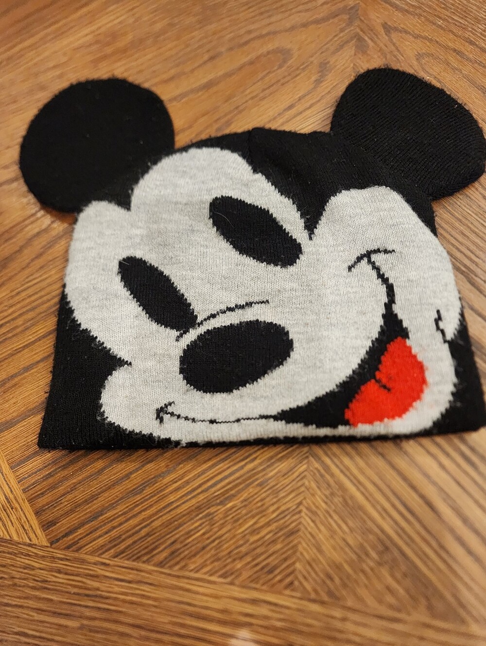 Disney Mickey Mouse Knit Beanie Hat With 3d Ears
